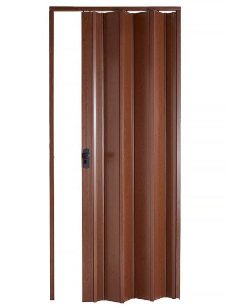 Sarpaş Katlanır Akordeon Akordiyon Pvc Kapı - Camsız Ceviz  Desenli 12 mm