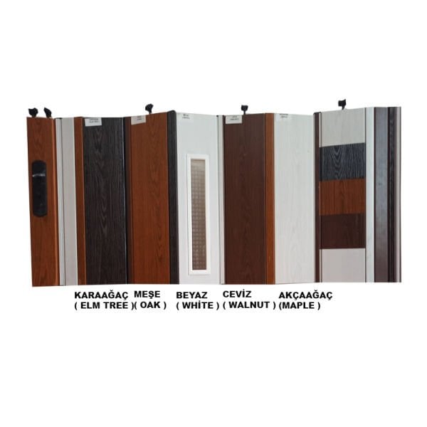 Sarpaş Katlanır Akordeon Akordiyon Pvc Kapı - Camlı Beyaz 12 mm