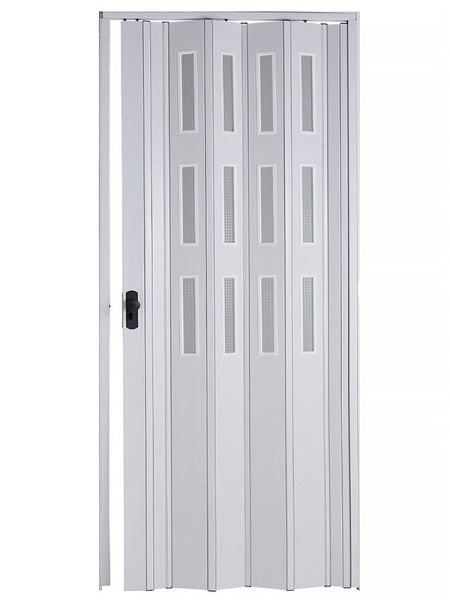 Sarpaş Katlanır Akordeon Akordiyon Pvc Kapı - Camlı Beyaz 12 mm