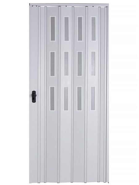 Sarpaş Katlanır Akordeon Akordiyon Pvc Kapı - Camlı Beyaz 12 mm