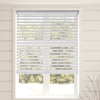 Sarpaş Beyaz 50 mm Doğal Ahşap Jaluzi Perde 126X150 - 126X150