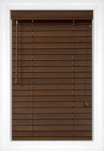 Sarpaş Ceviz 50 mm Doğal Ahşap Jaluzi Perde 51X75 - 101X125
