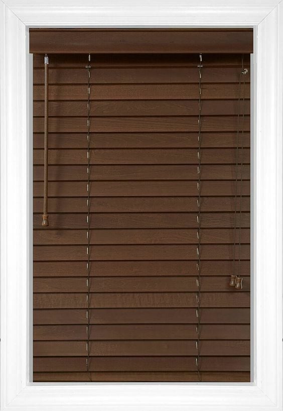 Sarpaş Ceviz 50 mm Doğal Ahşap Jaluzi Perde 51X75 - 151X200