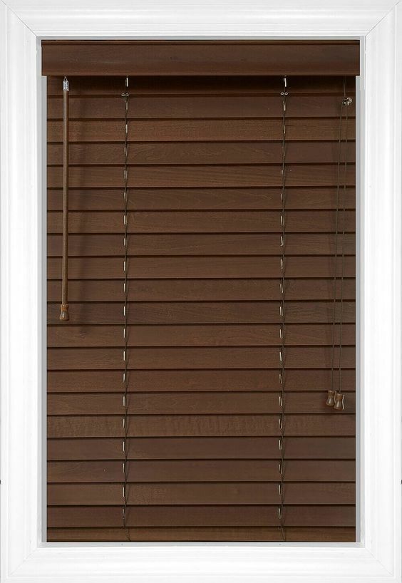 Sarpaş Ceviz 50 mm Doğal Ahşap Jaluzi Perde 101X125 - 201X250
