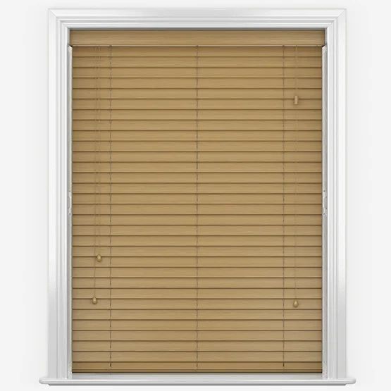 Sarpaş Meşe 50 mm Doğal Ahşap Jaluzi Perde 0X50 - 101X125