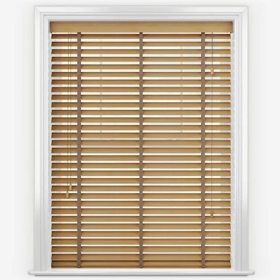 Sarpaş Meşe 50 mm Doğal Ahşap Jaluzi Perde 0X50 - 101X125