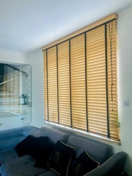 Sarpaş Meşe 50 mm Doğal Ahşap Jaluzi Perde 0X50 - 101X125