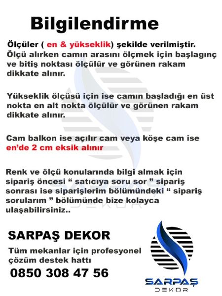 SARPAŞ Plise Ofis Cam Balkon Perdesi Gri Kumaş Vidalı