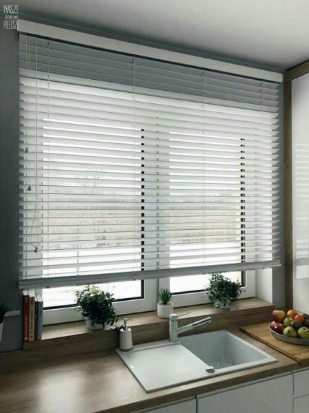 Sarpaş Beyaz 25 mm Alüminyum Jaluzi Perde
