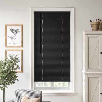 Sarpaş Siyah 25 mm Alüminyum Jaluzi Perde 101X125 - 0x100