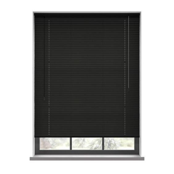 Sarpaş Siyah 25 mm Alüminyum Jaluzi Perde 51X75 - 126X150