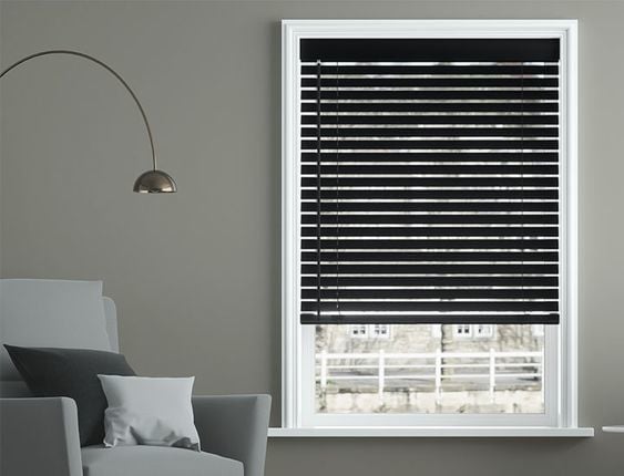 Sarpaş Siyah 25 mm Alüminyum Jaluzi Perde 76X100 - 201X250