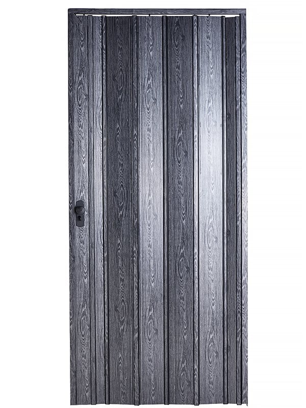 Sarpaş Katlanır Akordeon Akordiyon Pvc Kapı - Camsız Karaağaç  Desenli 12 mm