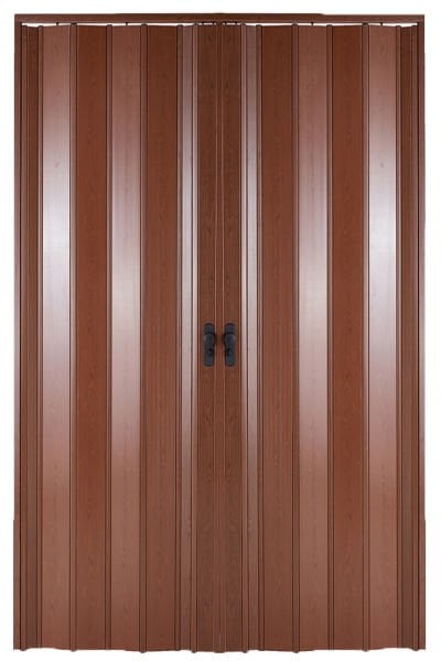 Sarpaş Akordiyon Kapı Ceviz Camsız 12 mm Desenli Çift Açılım Katlanır Akordeon Pvc