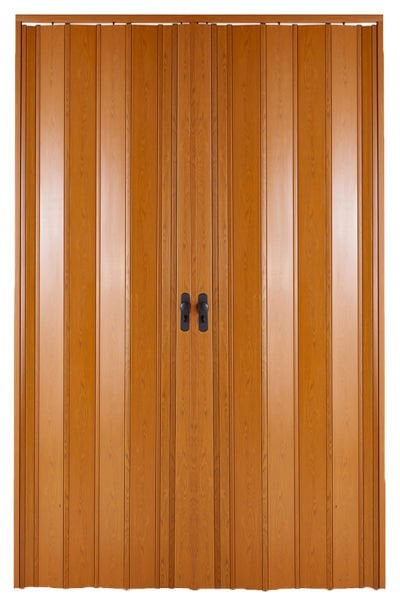 Sarpaş Akordiyon Kapı Meşe Camsız 12 mm Desenli Çift Açılım Katlanır Akordeon Pvc