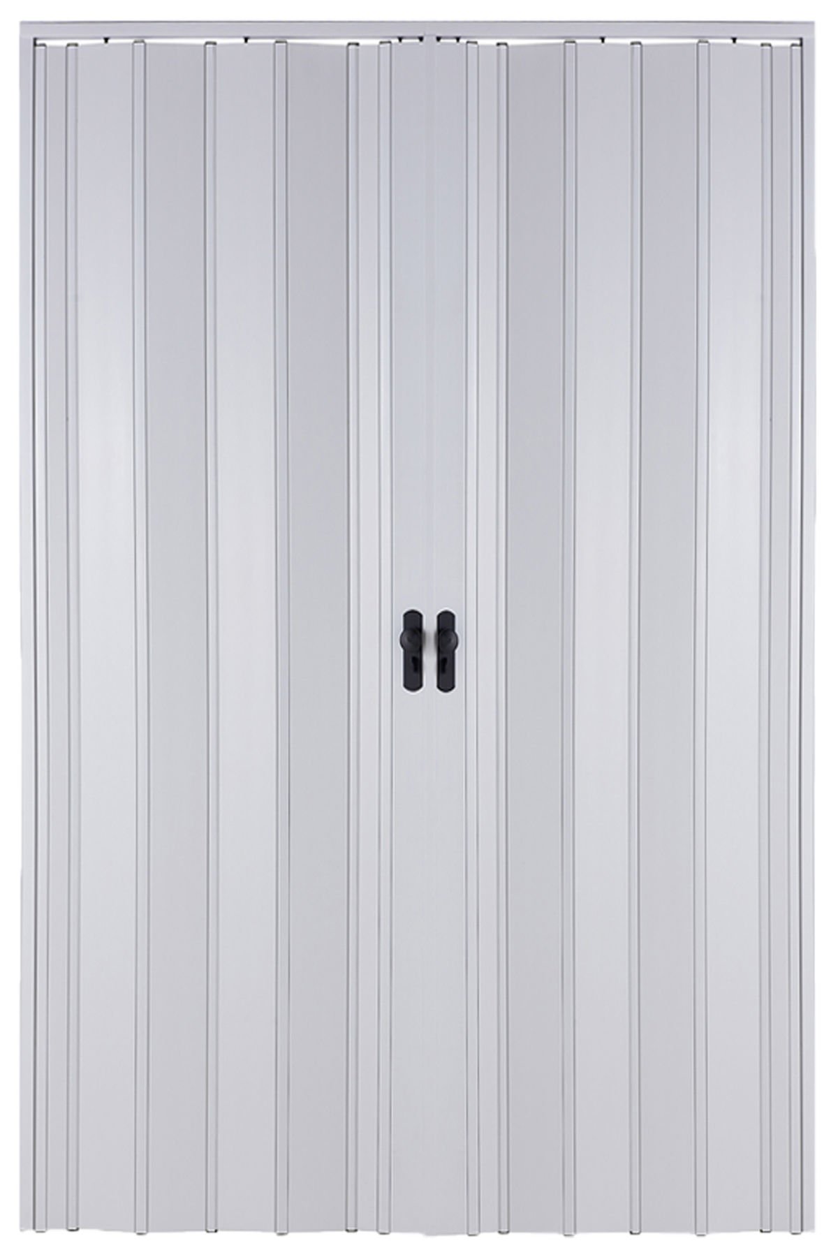 Sarpaş Akordiyon Kapı Beyaz Camsız 12 mm Çift Açılım Katlanır Akordeon Pvc