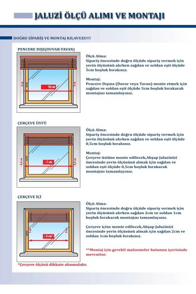 Sarpaş Kahverengi 25 mm Alüminyum Jaluzi Perde 76X100 - 126X150