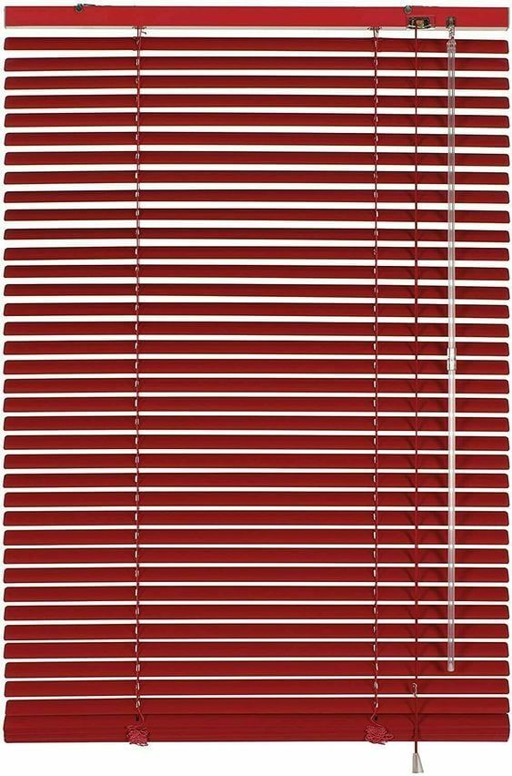 Sarpaş Kırmızı 25 mm Alüminyum Jaluzi Perde 126X150 - 101X125