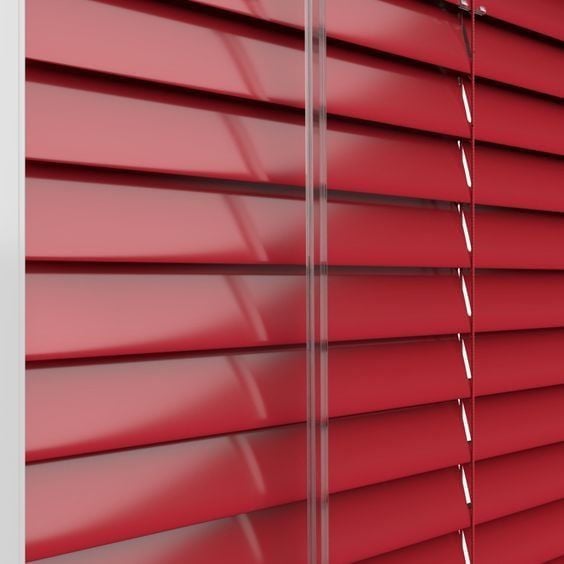 Sarpaş Kırmızı 25 mm Alüminyum Jaluzi Perde 126X150 - 151X200