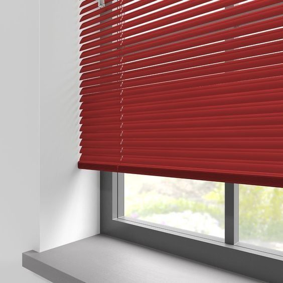 Sarpaş Kırmızı 25 mm Alüminyum Jaluzi Perde 126X150 - 151X200
