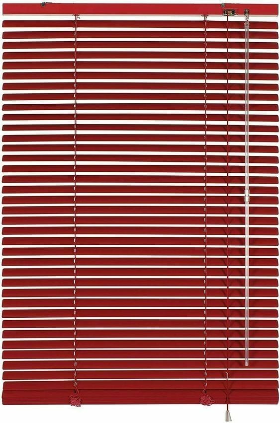 Sarpaş Kırmızı 25 mm Alüminyum Jaluzi Perde 126X150 - 201X250